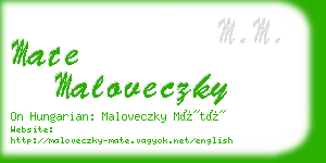 mate maloveczky business card